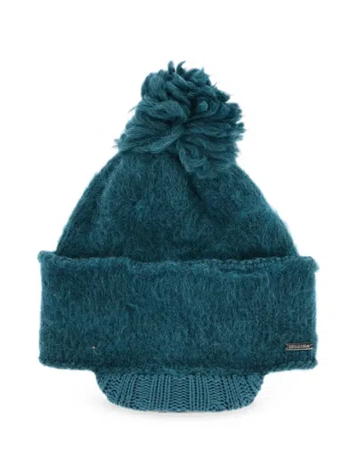 Dsquared2 Pom-pom Beanie Hat In Green