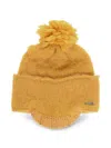 Dsquared2 Pom-pom Visor Beanie Hat In Yellow