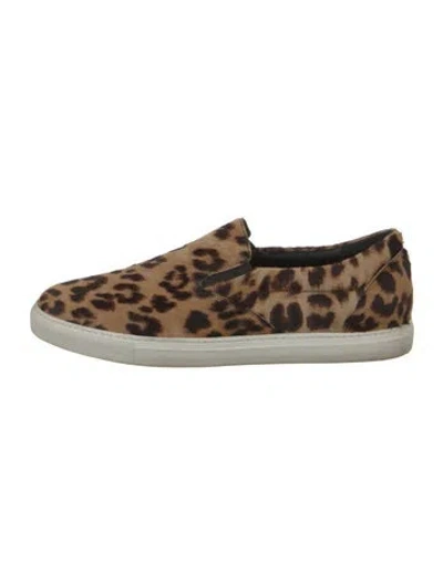 Pre-owned Dsquared2 Ponyhair Animal Print Sneakers In Neutral