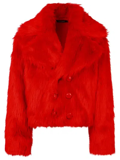 DSQUARED2 DSQUARED2 'POP FOX' RED ACRYLIC BLEND JACKET