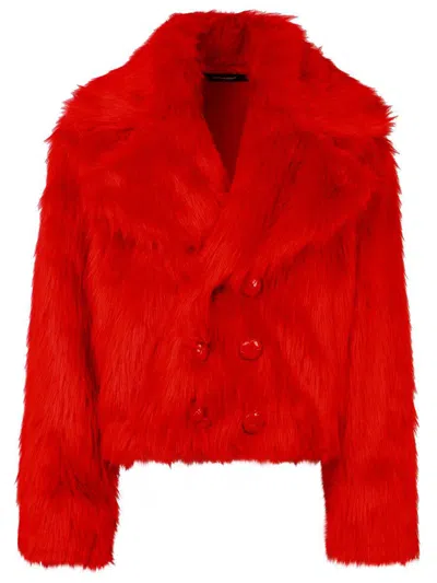 DSQUARED2 DSQUARED2 'POP FOX' RED ACRYLIC BLEND JACKET