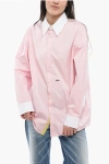 Dsquared2 Lover Poplin Shirt Collar Cuffs In Pink