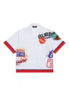 Dsquared2 Poplin Bowling Shirt With Urban Graphics In White