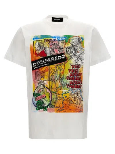Dsquared2 Porn T-shirt In White