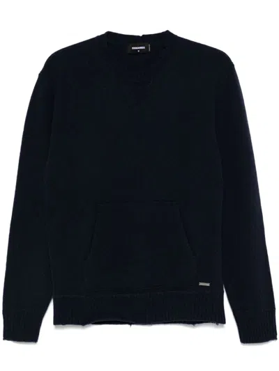 DSQUARED2 POUCH-POCKET SWEATER