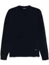 Dsquared2 Relaxed Fit Sweater With Classic Crew Neckline In Blue