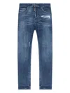 Dsquared2 Stretch Cotton Skater Jeans In Blue