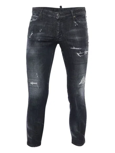 Pre-owned Dsquared2  Distressed Side-stripe Jeans