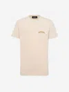 Dsquared2 Mens Light Beige Logo Graphic-print Cool-fit Cotton T-shirt In Neutral