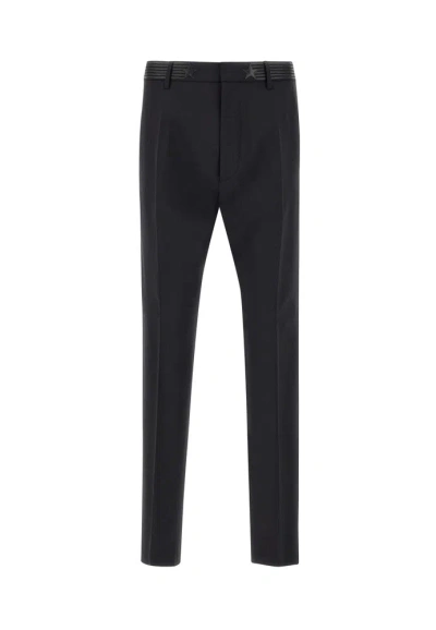 Dsquared2 Pressed Crease Mid Rise Trousers In Black