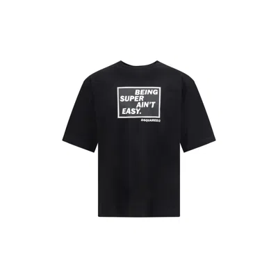 Dsquared2 Slogan-print T-shirt In Black