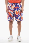 Dsquared2 Multicolored Palm Beach Waves Shorts In Cotton Man