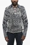 Dsquared2 Printed Biker Denim Jacket