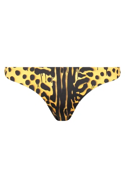 Dsquared2 Printed Bikini Hipster In Yellow