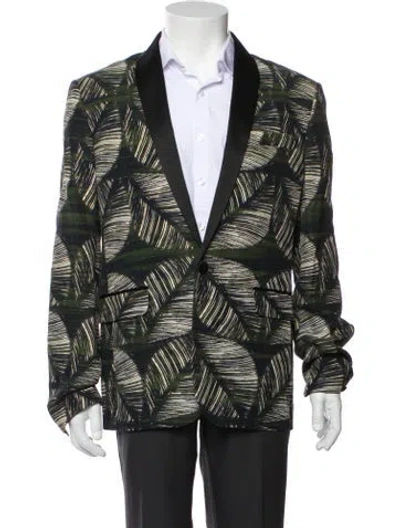 Pre-owned Dsquared2 Printed Blazer In Green