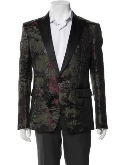 Pre-owned Dsquared2 Printed Blazer In Green