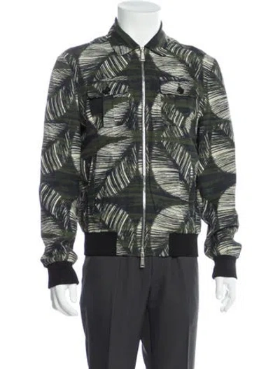 Pre-owned Dsquared2 Printed Bomber Jacket In Green