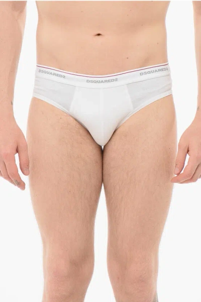 Dsquared2 Printed Brothers Cotton Slip In White