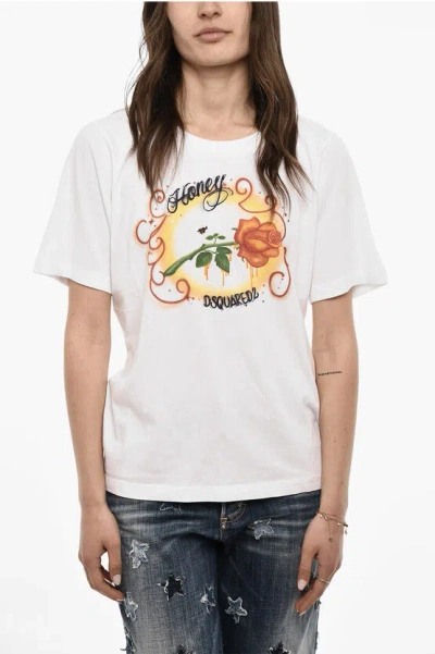 Dsquared2 Printed Cotton Crew-neck T-shirt