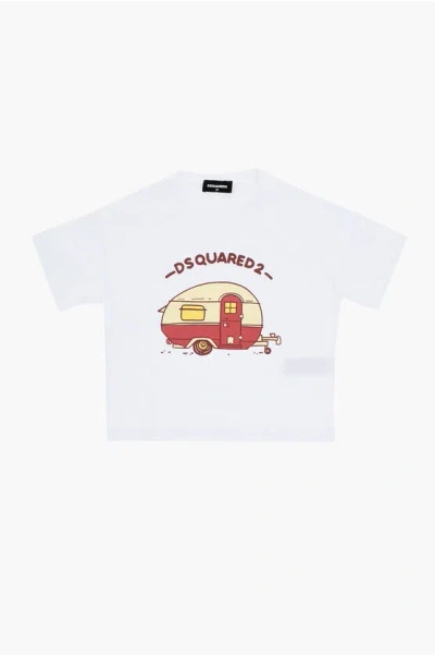 Dsquared2 Printed Cotton Jersey T-shirt