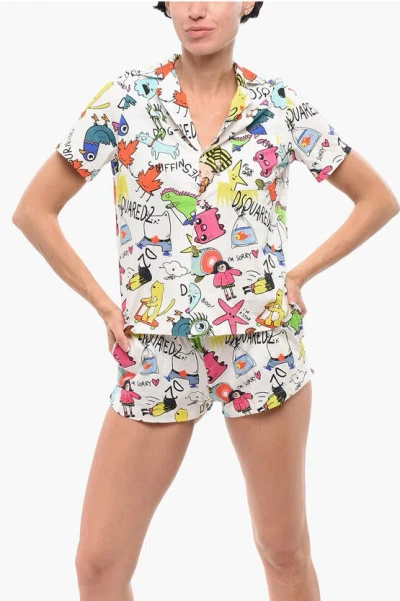 Dsquared2 Printed Cotton Pijama Shirt