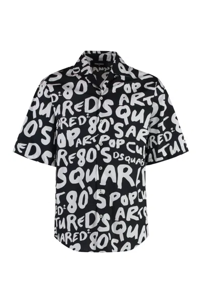 DSQUARED2 PRINTED COTTON SHIRT