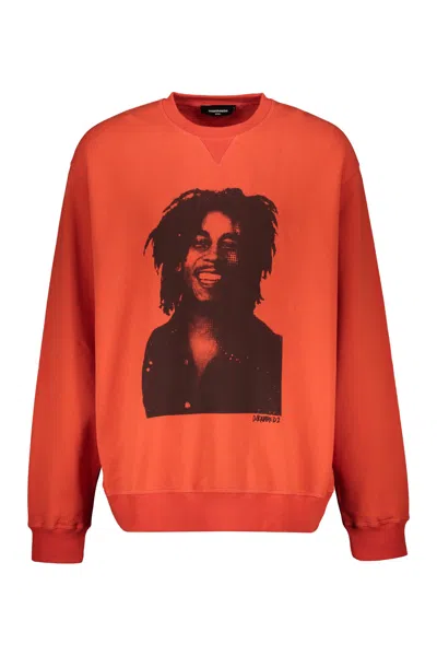 DSQUARED2 PRINTED COTTON SWEATSHIRT