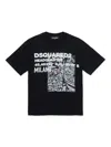 Dsquared2 Printed Cotton T-shirt In Black