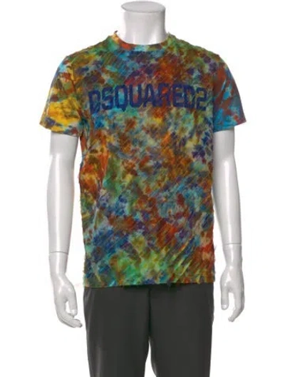 Pre-owned Dsquared2 Printed Crew Neck T-shirt W/ Tags In Green