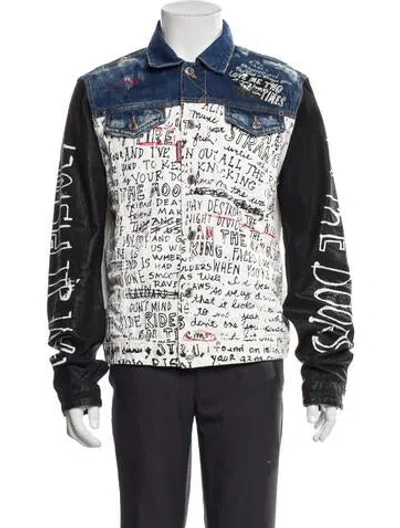 Pre-owned Dsquared2 Printed Denim Jacket In Blue
