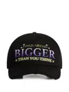 Dsquared2 Printed Distressed Baseball Cap In Black