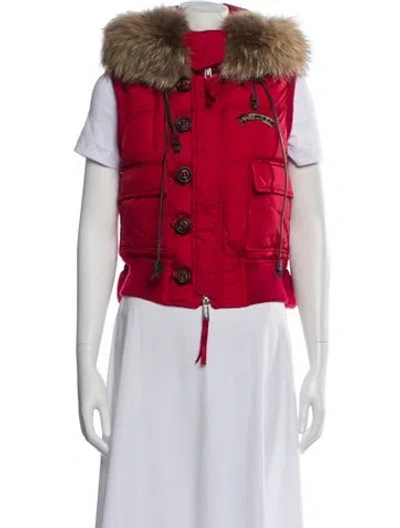 Pre-owned Dsquared2 Printed Down Jacket In Red
