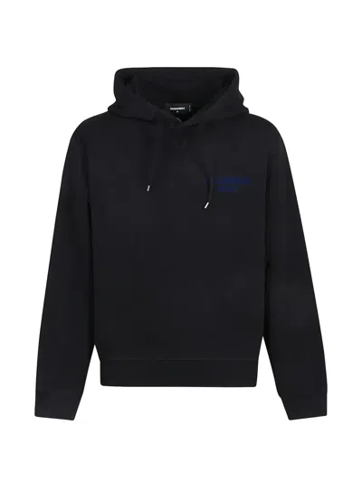 Dsquared2 Printed Hoodie In Black
