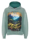 Dsquared2 Slouchy Hooded Sweater Graphic Print In Green
