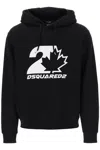 Dsquared2 Printed Hoodie In Nero