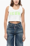 Dsquared2 Printed Icon Cropped Fit Tank Top In Multi