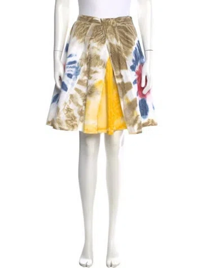 Pre-owned Dsquared2 Printed Knee-length Skirt In Yellow