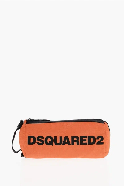 Dsquared2 Printed Logo Tube Crossbody Bag