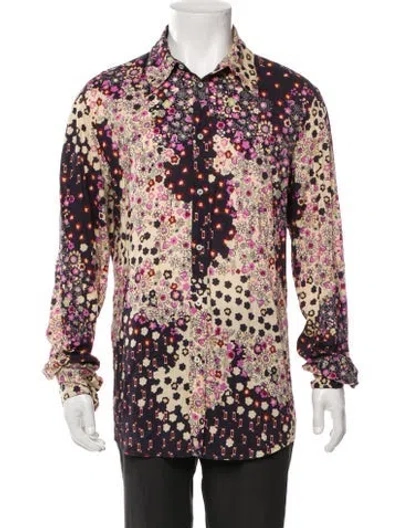 Pre-owned Dsquared2 Printed Long Sleeve Shirt In Purple