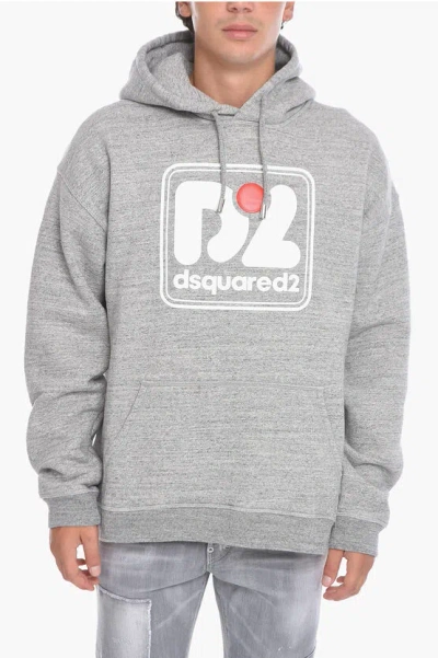 Dsquared2 Printed Melange Hoodie