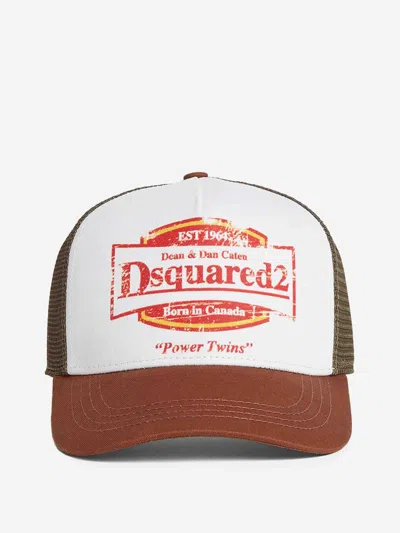 Dsquared2 Printed Mesh Cap In Brown