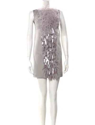 Pre-owned Dsquared2 Printed Mini Dress W/ Tags In Gray