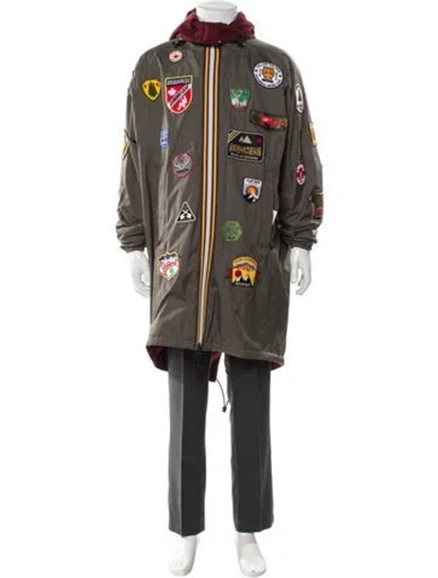 Pre-owned Dsquared2 Printed Parka In Green
