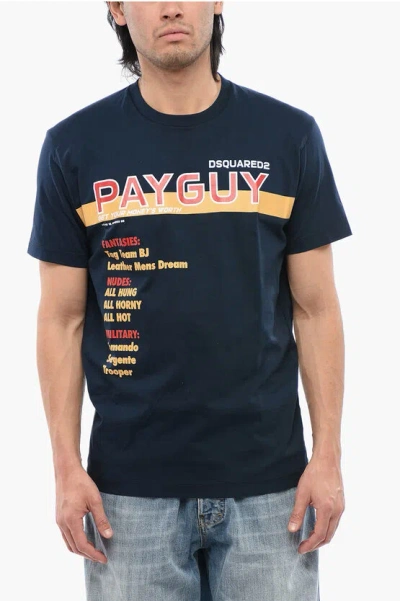 Dsquared2 Printed Payguy Cool Fit T-shirt In Blue