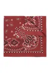 Dsquared2 Paisley Patterned Silk Foulard In Bordeaux