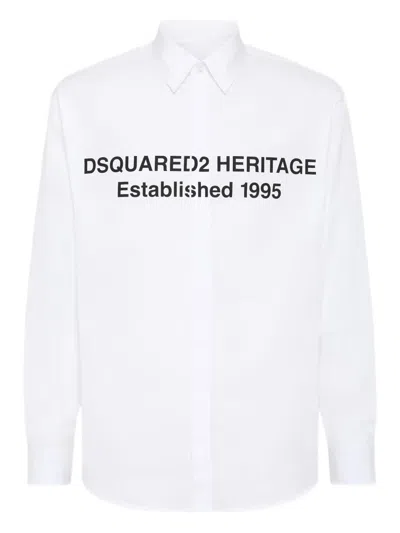 Dsquared2 Printed Shirt In White