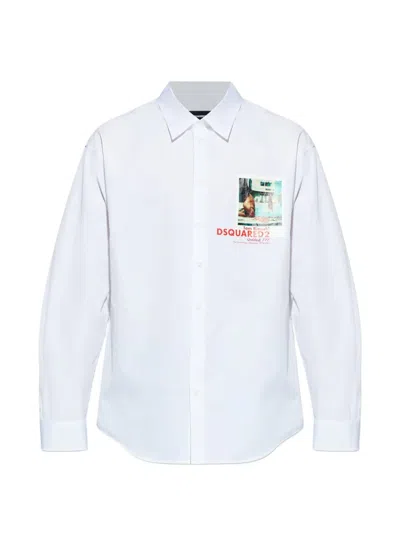Dsquared2 Printed Shirt In White
