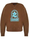 Dsquared2 Printed Sweatshirt In Braun