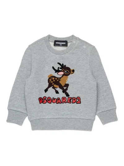 Dsquared2 Babies' Printed Sweatshirt In Gray