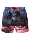 Dsquared2 Graphic-print Swim Shorts In Blue